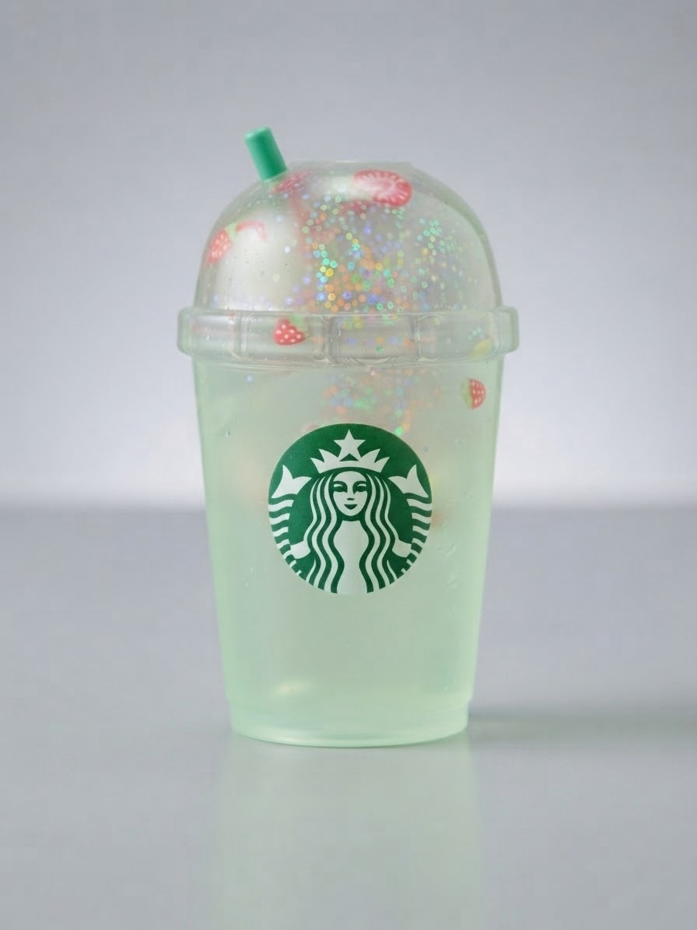 Starbucks Mint Green Glitter Dome squishy